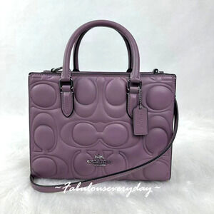 Coach Maggie Small Tote Bag Crossbody In Signature Leather/Sv/Jasmine CY670 NWT